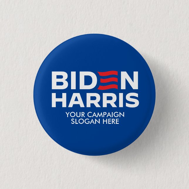 Chapa Redonda De 2,5 Cm Crear tu propio eslogan de campaña Biden Harris (Anverso)