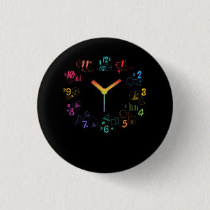Chapa Redonda De 2,5 Cm Creative Clock Math Love this Math Time Math