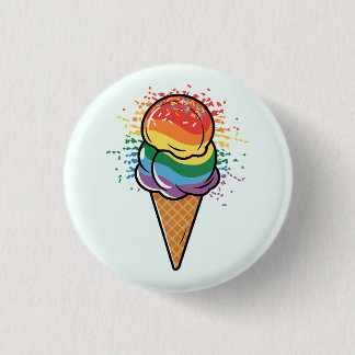 Chapa Redonda De 2,5 Cm Crema de hielo del orgullo LGBTQ+