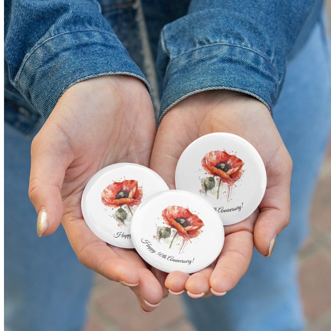 Chapa Redonda De 2,5 Cm Crimson Bloom, custom (Subido por el creador)