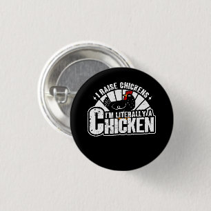 Chapa Redonda De 2,5 Cm Crio gallinas, divertidos regalos de granjeros par