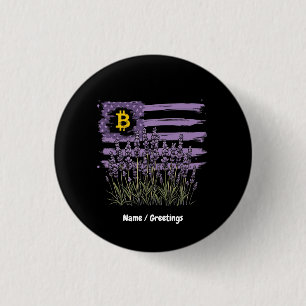 Chapa Redonda De 2,5 Cm Cripta divertida de la revolución BTC de Bitcoin d