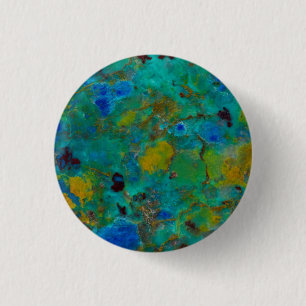 Chapa Redonda De 2,5 Cm Crisocola Blue Cliff