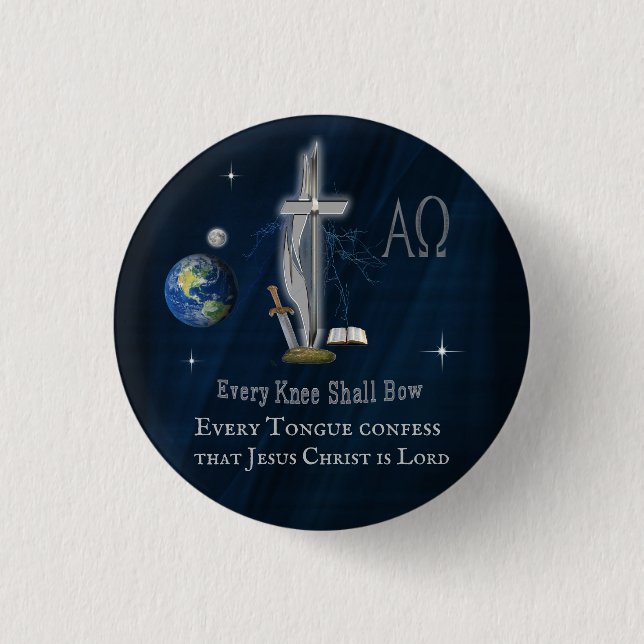 Chapa Redonda De 2,5 Cm cristiano (Anverso)