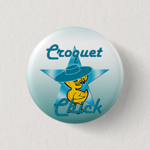 Chapa Redonda De 2,5 Cm Croquet Chick #7