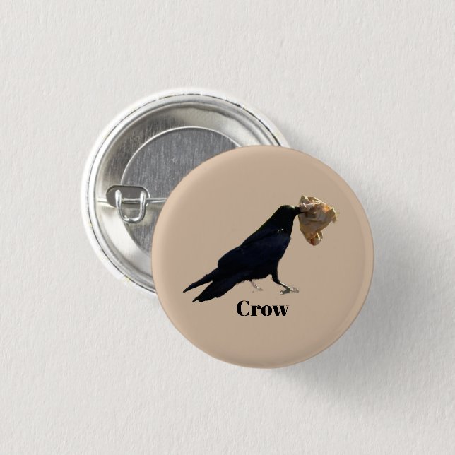Chapa Redonda De 2,5 Cm Crow (Anverso y reverso)