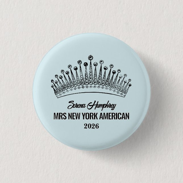 Chapa Redonda De 2,5 Cm Crowning Moments Pageant Button Pin - Dark Text (Anverso)