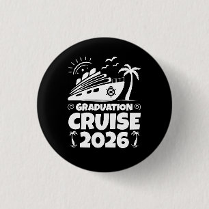 Chapa Redonda De 2,5 Cm Crucero de graduación año personalizado viaje de ú
