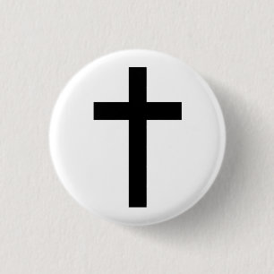 CHAPA REDONDA DE 2,5 CM "CRUZ CRISTIANA "