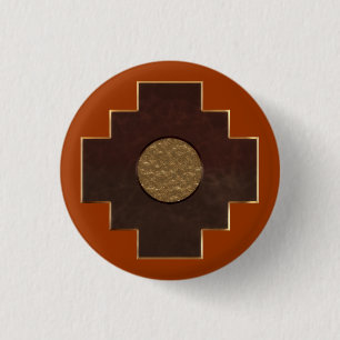 Chapa Redonda De 2,5 Cm Cruz de Chakana