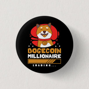 Chapa Redonda De 2,5 Cm Crypto DogeCoin Millionaire Loading