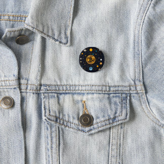 Chapa Redonda De 2,5 Cm Crytpo - Camisa de Bitcoin - Moon time AI