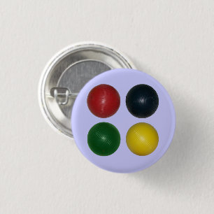 Chapa Redonda De 2,5 Cm Cuatro bolas de croquet