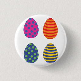 Chapa Redonda De 2,5 Cm Cuatro huevos de Pascua de colores