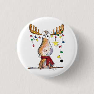 Chapa Redonda De 2,5 Cm Cuidados Navidades caprichosos Moose