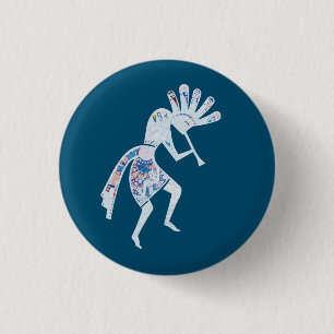 Chapa Redonda De 2,5 Cm Cultura de los nativos estadounidenses - Bailando