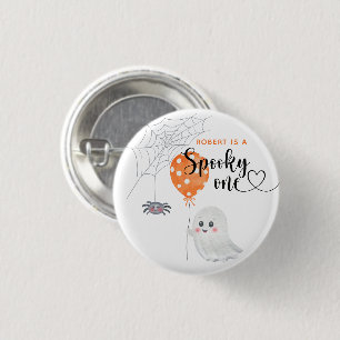 Chapa Redonda De 2,5 Cm Cumpleaños Acuarela Spooky One 1