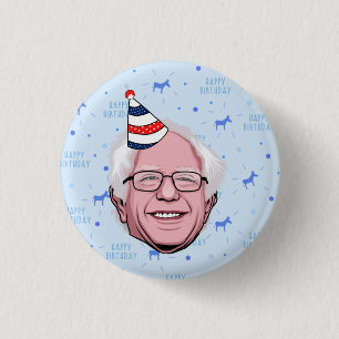 CHAPA REDONDA DE 2,5 CM CUMPLEAÑOS DE BERNIE SANDERS