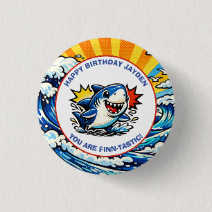 Chapa Redonda De 2,5 Cm Cumpleaños Personalizado Feliz Cumpleaños Arte Pop