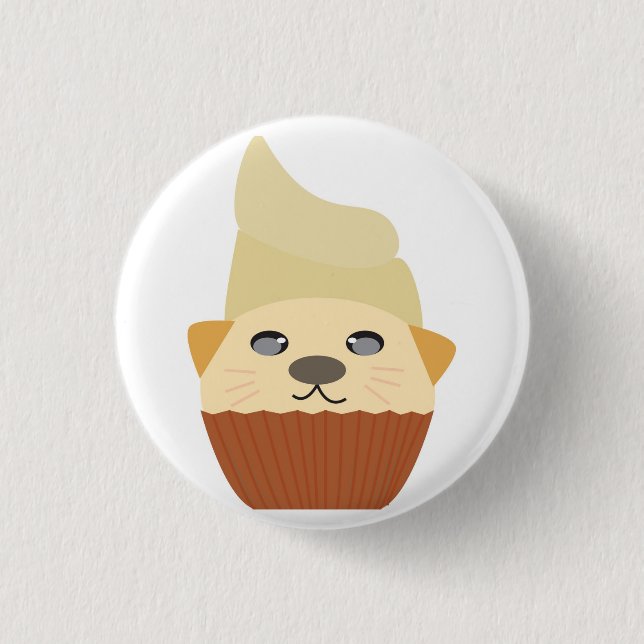 Chapa Redonda De 2,5 Cm Cupcake Katty (Anverso)