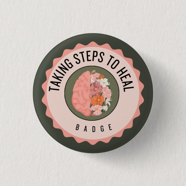 Chapa Redonda De 2,5 Cm Curación (Anverso)