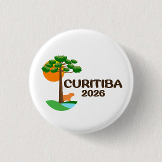 Chapa Redonda De 2,5 Cm Curitiba Brazil 2026 International Convention Pin
