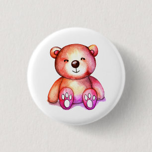 Chapa Redonda De 2,5 Cm Curte Bear Guay Teddy positivo