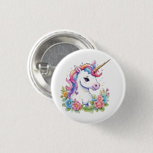 Chapa Redonda De 2,5 Cm Curte Unicorn Guay Unicorn positivo