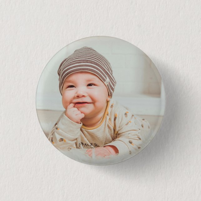 Chapa Redonda De 2,5 Cm Custom Photo Personalized Photo (Anverso)