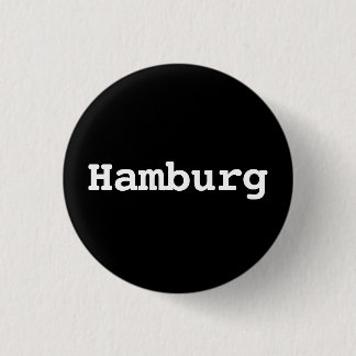 Chapa Redonda De 2,5 Cm Customisable Hamburg Typography