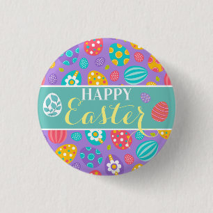 Chapa Redonda De 2,5 Cm Cuta Feliz Pascua
