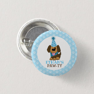 Chapa Redonda De 2,5 Cm Cute Brown Handsome Puppy Dog Birday