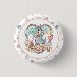 Chapa Redonda De 2,5 Cm Cute Dino Birthday Party