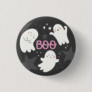 Chapa Redonda De 2,5 Cm Cute Fantasmas Halloween BOO