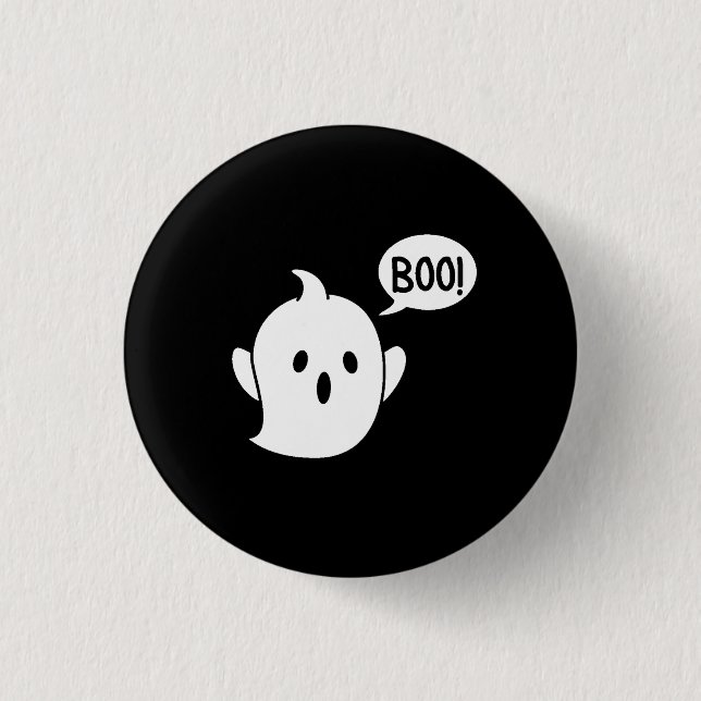 Chapa Redonda De 2,5 Cm Cute Ghost Halloween (Anverso)