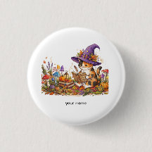 Cute Halloween Bruja Gato Herbolario Personalizado