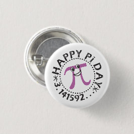 Chapa Redonda De 2,5 Cm Cute Happy Pi Day © - Wearable Pi Day Gift Button