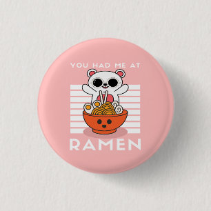 Chapa Redonda De 2,5 Cm Cute Kawaii Ramen