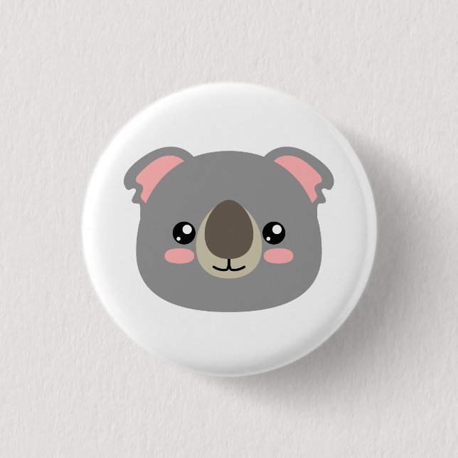 Chapa Redonda De 2,5 Cm Cute Koala (Anverso)