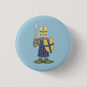 Chapa Redonda De 2,5 Cm Cute Medieval Knight