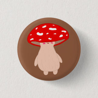 Chapa Redonda De 2,5 Cm Cute Mushroom