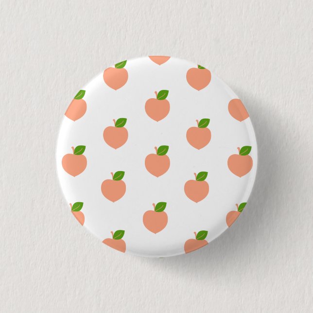 Chapa Redonda De 2,5 Cm Cute Peachy (Anverso)