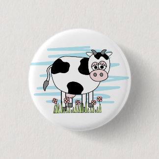 Chapa Redonda De 2,5 Cm Cute Personalizado Cow