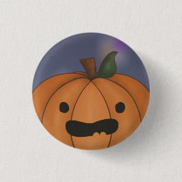 Chapa Redonda De 2,5 Cm Cute Pumpkin Face Illustration