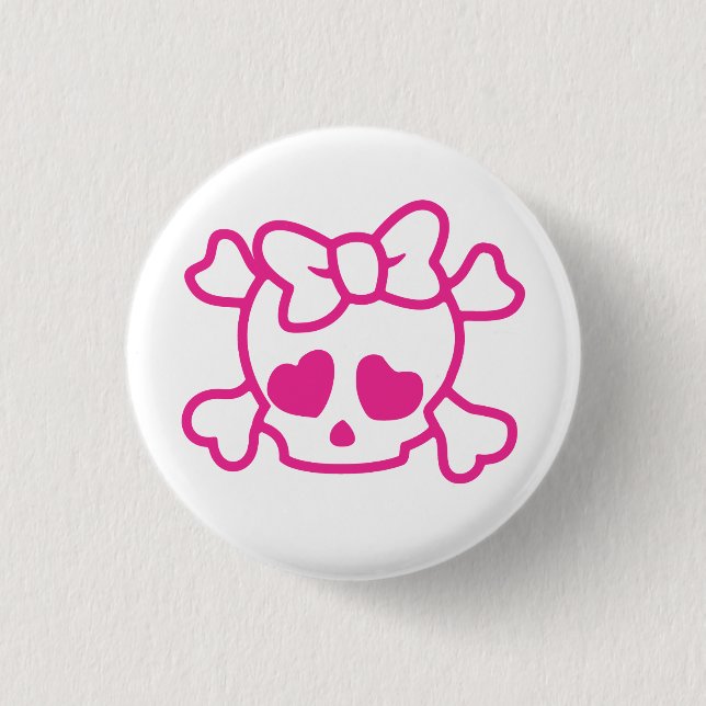Chapa Redonda De 2,5 Cm Cute Skull (Anverso)