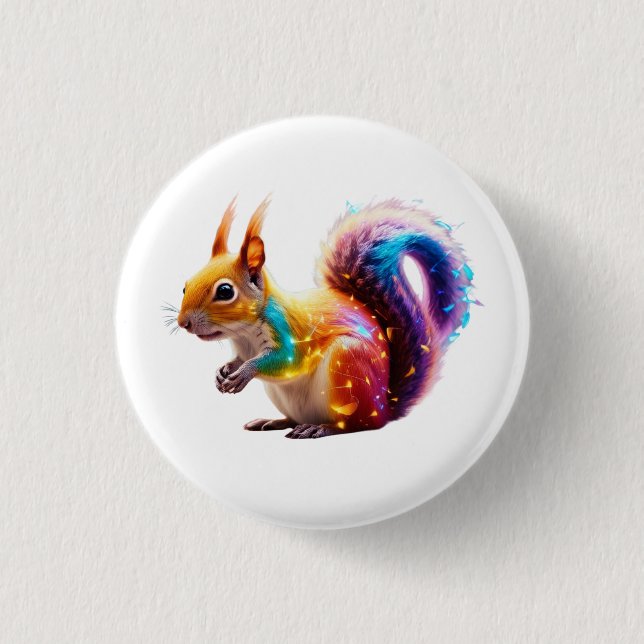 Chapa Redonda De 2,5 Cm Cute Squirrel (Anverso)