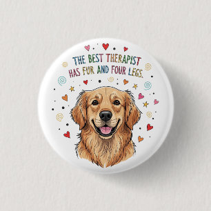 Chapa Redonda De 2,5 Cm Cuto Golden Retriever Doodle