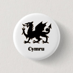 Chapa Redonda De 2,5 Cm Cymru, Wales pin