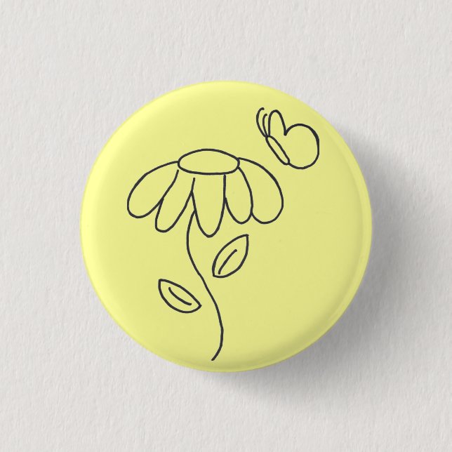 Chapa Redonda De 2,5 Cm Daisy (Anverso)
