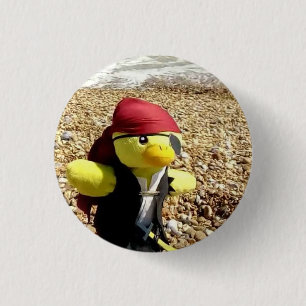 Chapa Redonda De 2,5 Cm Danny Duck el Pirata 